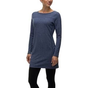 Carve Designs Blue Heathered Long Sleeve Talora Casual Mini Dress Size Large